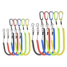 10pcs Retractable Spring Coil Straps, 4" 6" Lanyard Cord with Clip 5 Colors