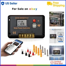 30A Solar Charge Controller for 12V 24V Systems with USB Lithium Battery Regu...