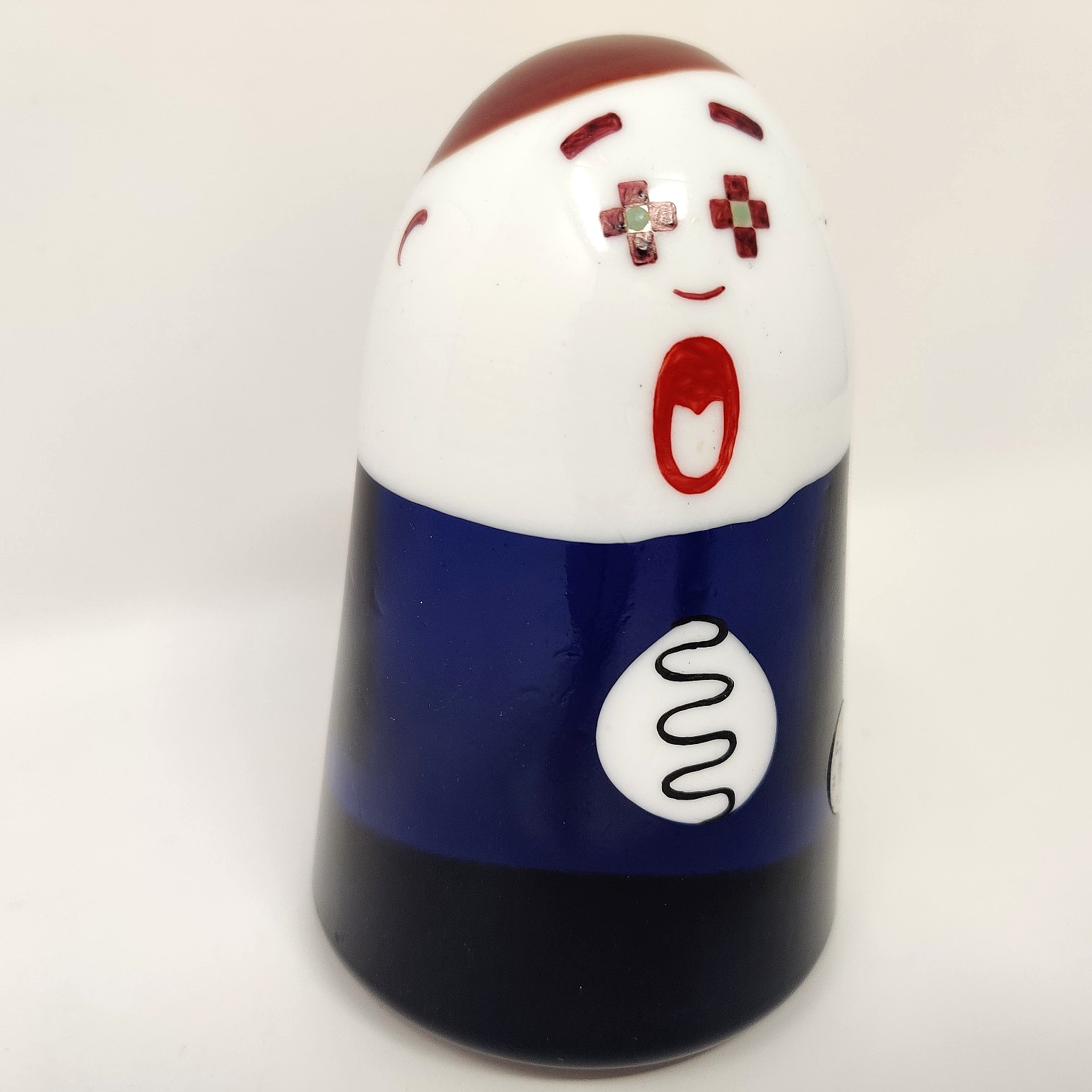 Galliano Ferro Murano Choir Singer Glass Sculpture Figure Paperweight Italian