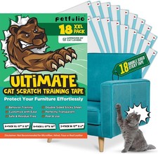 18 Pack Anti Cat Scratch Deterrent for Furniture - Double Sided Cat Anti Scra...