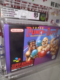 Vintage 1995 Super Punch Out SNES Video Game PAL -UK Version Graded VGA 95 🔥