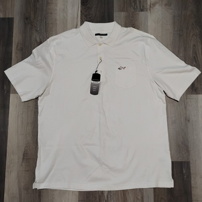 #ad New Greg Norman Shirt Polo 2XL Moisture Wicking Play Dry White Shark Logo $24.99