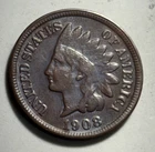 1908 S Indian Head Cent VF