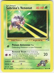 Sabrina's Venonat 96/132 Gym Heroes