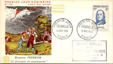GOLDPATH: France cover 1956 to United States first day CV909_P13