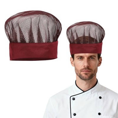 für Chef Hat, Verstellbare Bäckermütze mit Klettband, Rot
