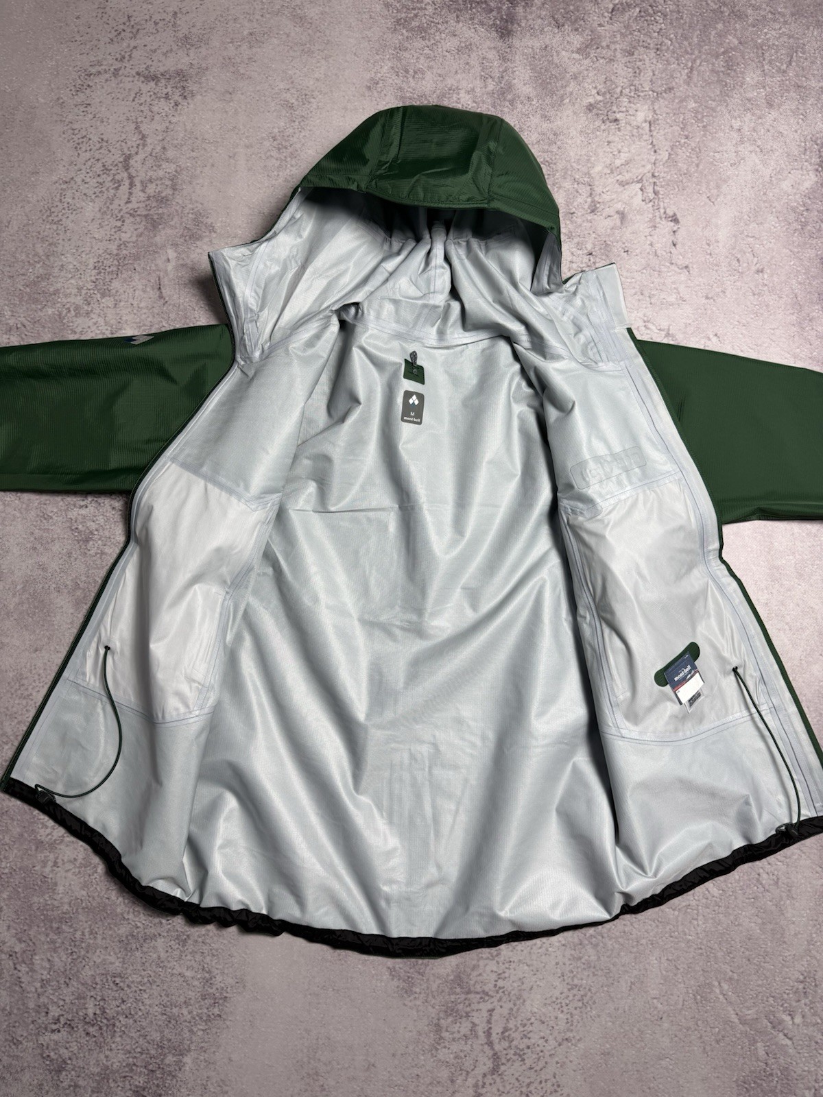Montbell Gore-Tex Rain Suit Set Jacket + Pants Men’s Size M Green Gray New image 7