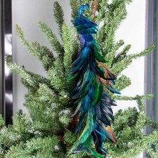Artificial Peacock Birds, Natural Feathered Peacock with Long Tail, Christmas...