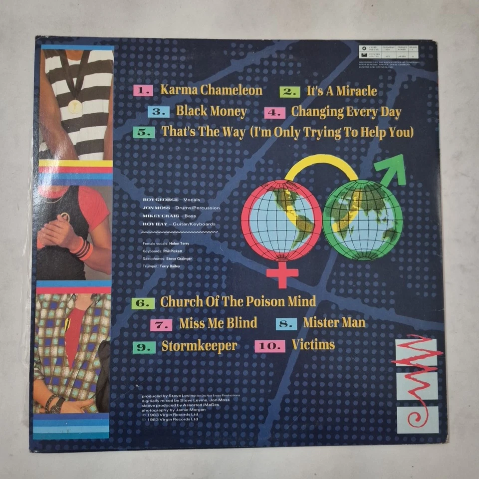 CULTURE CLUB - 'Colour By Numbers' 12" Vinyl LP Record W/POSTER 1983 VIRGIN - Image 2 of 4