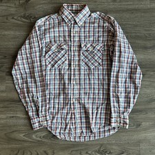 70s/80s Vintage Levi  s Olympics Western Plaid Button Up Shirt Sz M