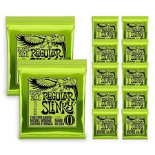 Ernie Ball 2221 Nickel Slinky Lime Guitar Strings  Buy 10, Get 2 Free