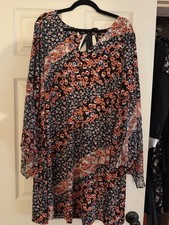 Westfield 1962 Women's Floral V-neck Shift Dress Sz 2x