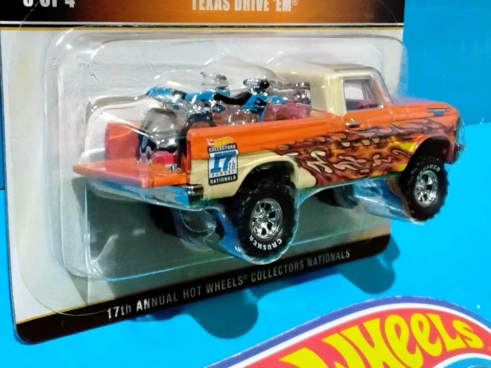 2017 HOT WHEELS 17th ANNUAL COLLECTORS NATIONAL TEXAS DRIVE EM ORANGE PICKUP - Image 3 of 4
