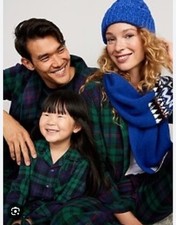 New Old Navy 2 Piece Flannel Pajama Set Men s Large green Tartan Plaid Cotton