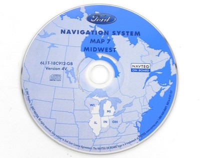 2007 Midwest Navigation CD Disc Map 7 Illinois Michigan for 03-06 Expedition