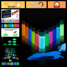 Glow in the Dark Pigment Powder - 12 Colors Epoxy Resin Dye for Art Crafts, 0.