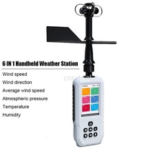 6 in 1 Handheld Weather Station Wireless Wind...
