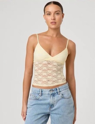 Glassons Lace Top creamy yellow