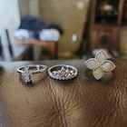 RS Covenant Rings Lot of 3 sz 10 Silver/Semi-precious Stones / pearl — photo 2