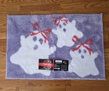 NWT Riviera Home Halloween Ghost Lavender Soft Bath Rug Mat 21" x 32"