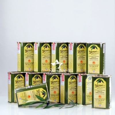 6L KOLYMPARI PDO 04033 - 12x 500ml Dosen Natives Olivenöl Extra Kreta MHD 06/27