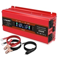 LVYUAN Power Inverter 3000W DC 12V AC 110V 5V DC (NEW)