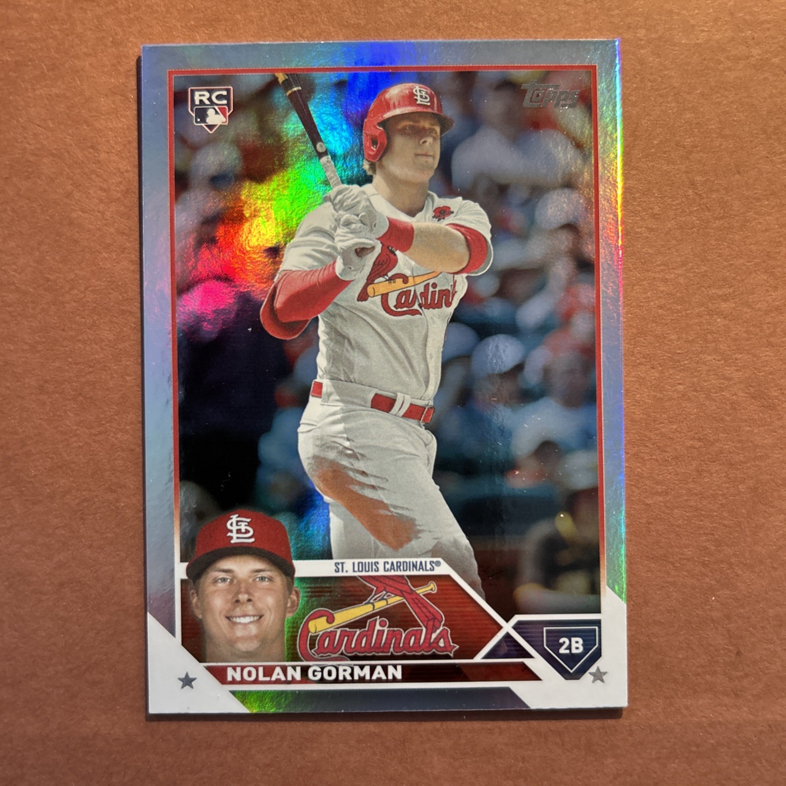 2023 Topps Series 1 Rainbow Foil #16 Nolan Gorman RC St. Louis Cardinals