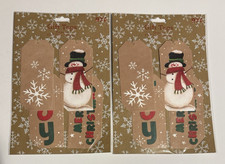 2 paquetes de 8 etiquetas - Etiquetas de regalo de Navidad Walmart - Muñeco de nieve y alegría - Nuevo en paquete
