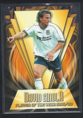 MERLIN PREMIER GOLD 2000 - DAVID GINOLA - SPURS POTY - DIE-CUT CHASE CARD