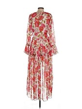 Steve Madden Women's Maxi, Floral, Pink, V-Neck, Bell Sleeve, Long, Size S