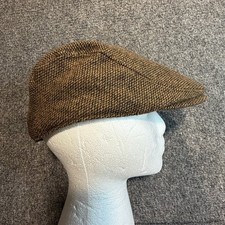 DPC Mens Brown Wool Blend Tweed Flat Ivy Cap ...
