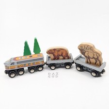 Circo Line Magnetic Wooden Train 7-Piece Lot Engine Cars Etc Thomas Compatible