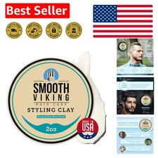 Smooth Viking 2oz Hair Clay for Men - Strong Hold Pomade with Matte Finish
