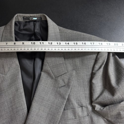 Traje Jones New York Hombre Gris Lana Doble Pecho 42L 33W - Imagen 10 de 12