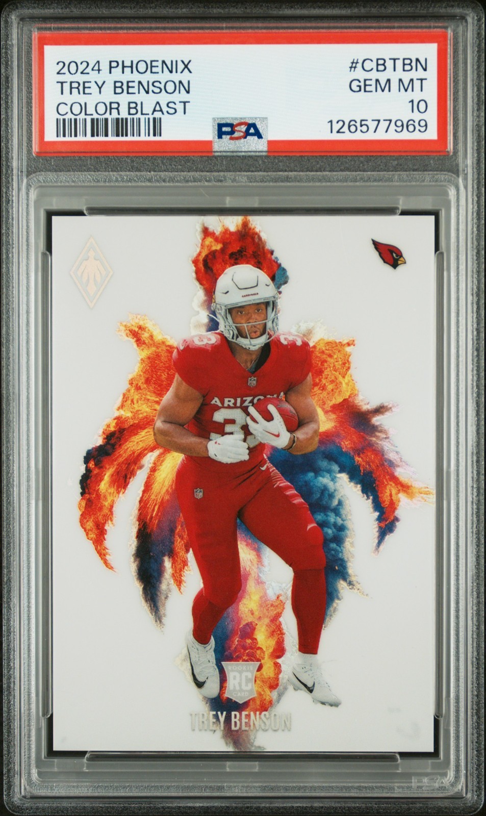 2024 Phoenix Trey Benson Color Blast PSA 10 Case Hit!!!
