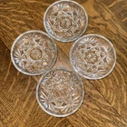Vintage Anchor Hocking Early American Prescut (EAPC) Glass Coasters 1960’s Set 4