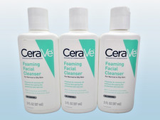 CERAVE FOAMING FACIAL CLEANSER 3 OZ NWOB LOT OF 3