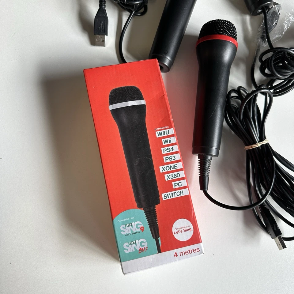 Konami Logitech USB Microphone Mic  + More Playstation Xbox Wii Singstar Lips - Image 2 of 4