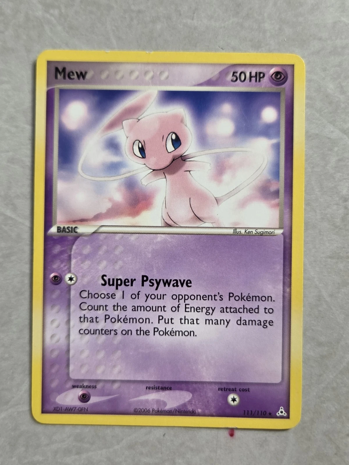 Pokémon TCG Mew 111/110 Holon Phantoms Non-Holo Secret Rare Card