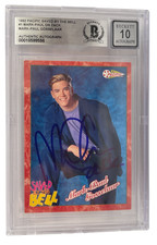Mark-Paul Gosselaar Signed Saved by the Bell 1992 Pacific Card #1 Beckett 10