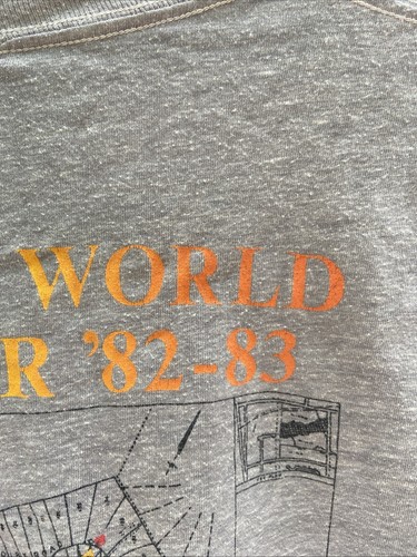 VINTAGE Rush Signals New World Tour 82-83 Original Mens X-Large Concert Crop Top - Picture 10 of 12