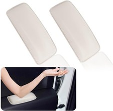 2PCS Car Knee Cushion,Soft Leather Door Armrest Pad for Leg Beige