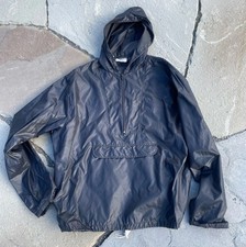 Vintage Lacoste Izod Men's Anorak Windbreaker XL Black Pullover Half Zip