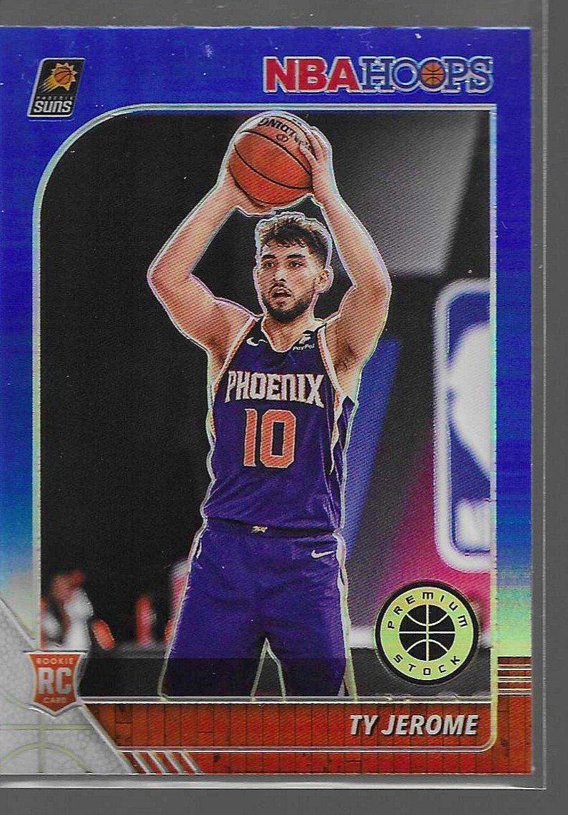 Ty Jerome 2019-20 Panini Hoops Premium Stock Prizm Blue RC #219 Phoenix Suns
