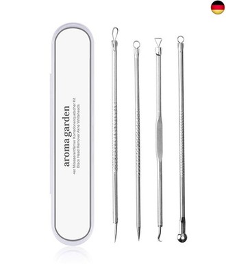 Blackhead Remover Comedone Squeezer Set, Stainless Steel Pore Cleaner, Facial