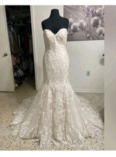 Maggie Sottero Size 12 - 6MT199 Rosamund Ivory Over Light Gold Gown Corset Used