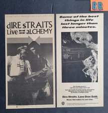 Dire Staits Live Alchemy & Love Over Gold Album Promo Print Ads 1984 1982