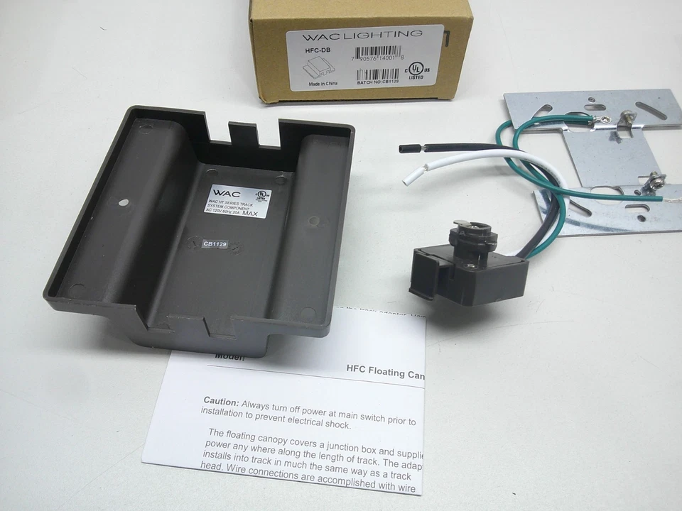 Разъем для плавающего навеса WAC Lighting HFC-DB H Track темно-бронзовый - Изображение 3 из 3