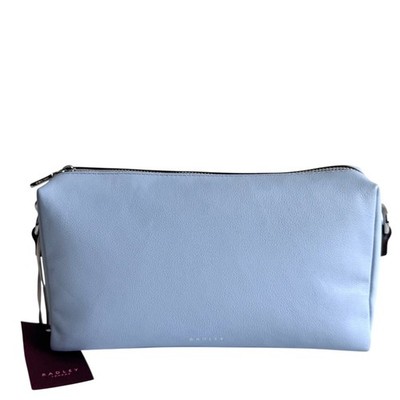 RADLEY Handtasche rauchblau Leder klein Reißverschluss oben Umhängetasche - Lynton Close - neu