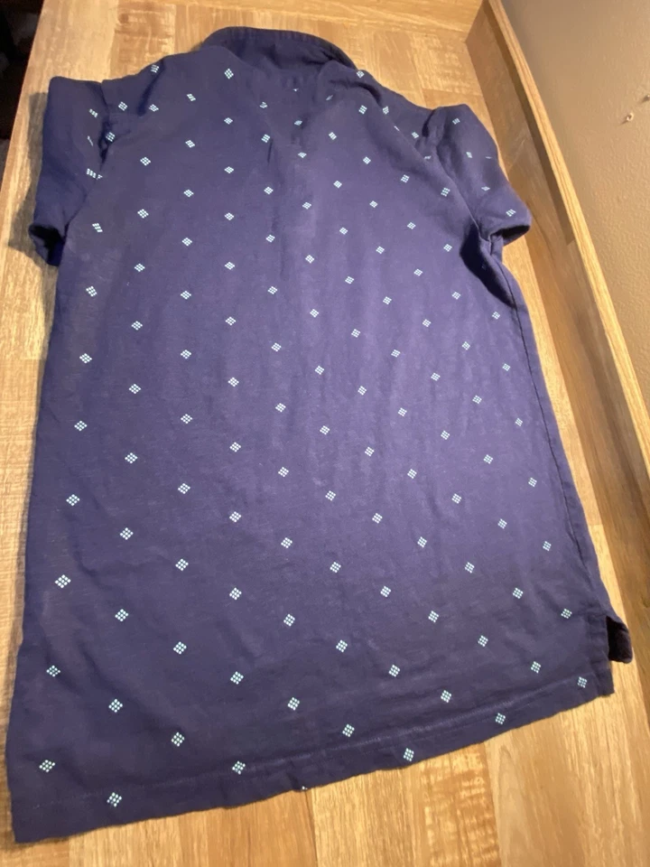 Polo de manga corta con cuello azul para niños L 10/12 Foto 4 de 4